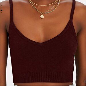 Intermix Carly knit longlined bralette crop top